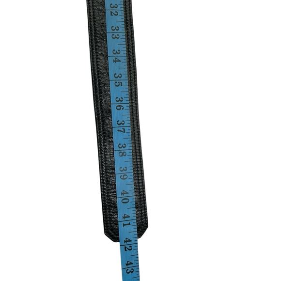 Kristin Kahle Leather Belt Reversible Black Sm/MED 2" wide Round Buckle - Picture 5 of 8